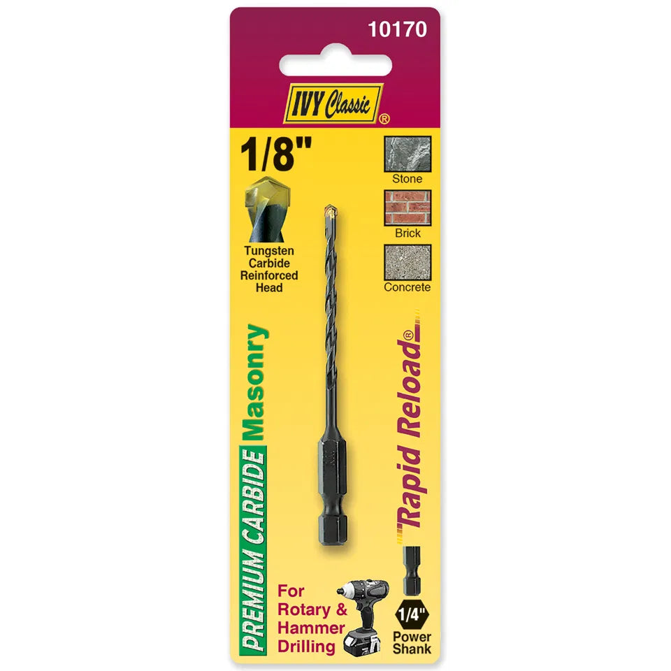 1/8" x 3" Rapid Reload Masonry Drill #10170