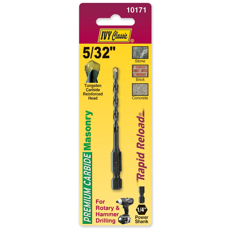 5/32" x 3-1/4" Rapid Reload Masonry Drill #10171