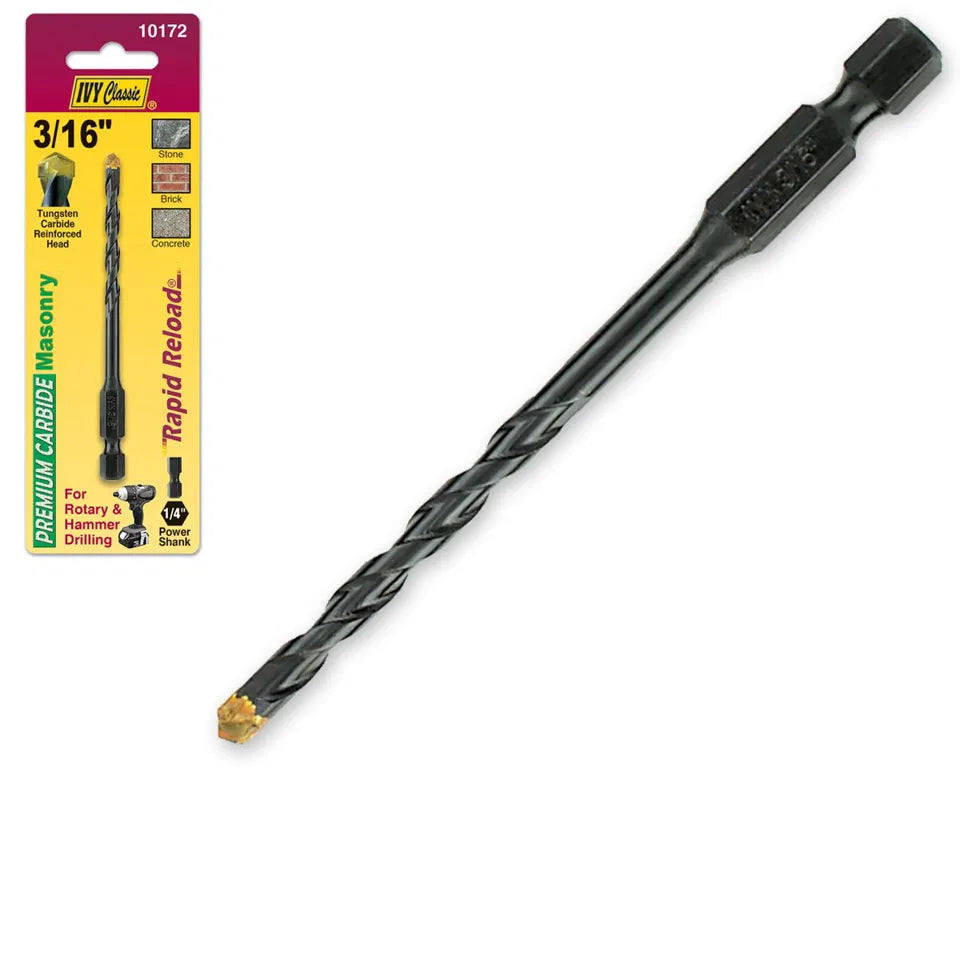 3/16" x 3-5/8" Rapid Reload Masonry Drill #10172
