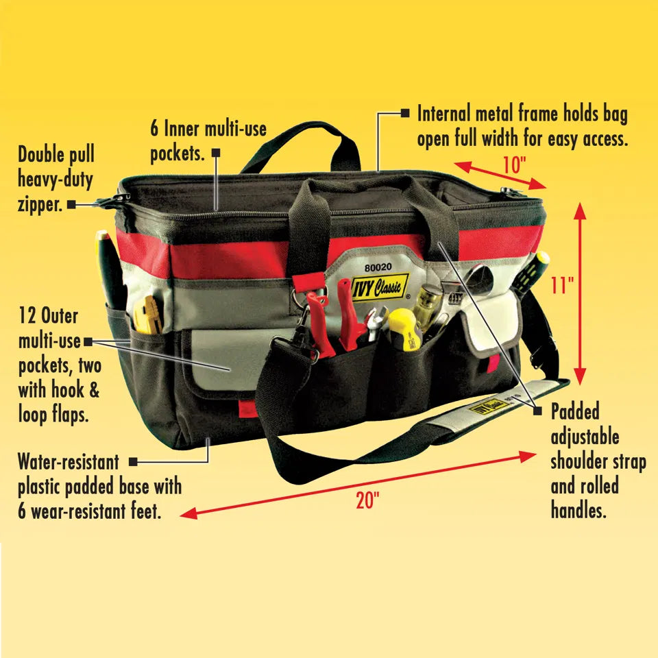 20" Premium Wide-Mouth Tool Bag #80020